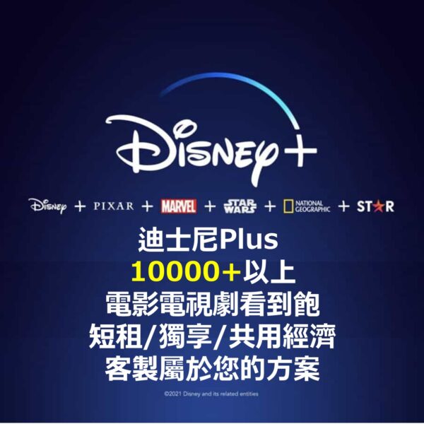 迪士尼plus 迪士尼 D+ 帳號 共享 Disney plus  共享帳號 一年 可客製