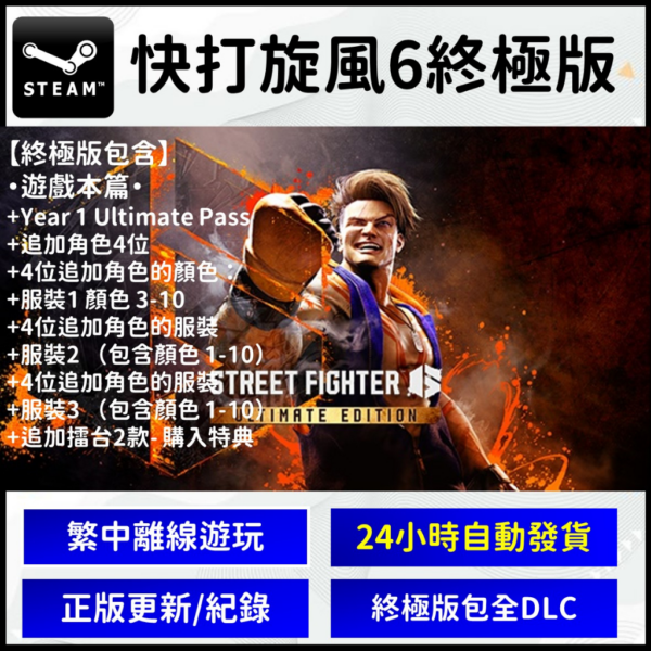圖片_2024-04-11_172846737 【Steam離線】Steam 快打旋風6 街頭霸王6 豪華版 終極版 數位版 正版 PC版 數位 遊戲片