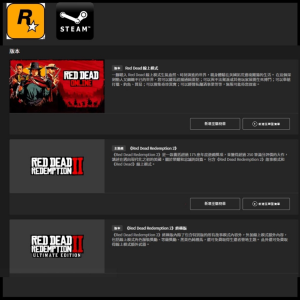 碧血狂殺2 荒野大嫖客2 red dead redemption 2 R星 數位 中文版 PC版 Steam